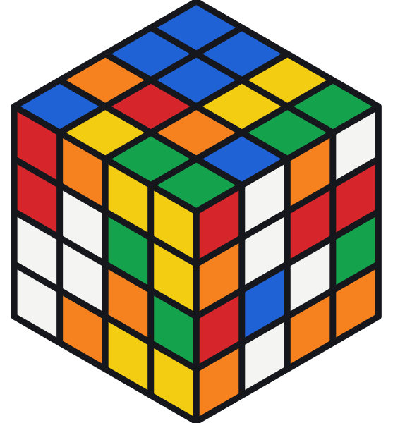 Verdrehter 4x4 Zauberwürfel (Rubik’s Revenge)