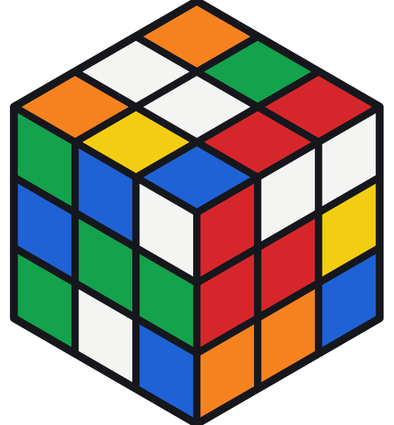 Verdrehter 3x3 Zauberwürfel (Rubik’s Cube)